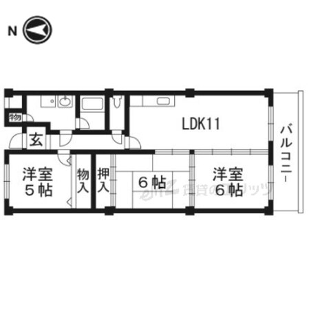 プランドール茨木（沢良宜）の物件間取画像